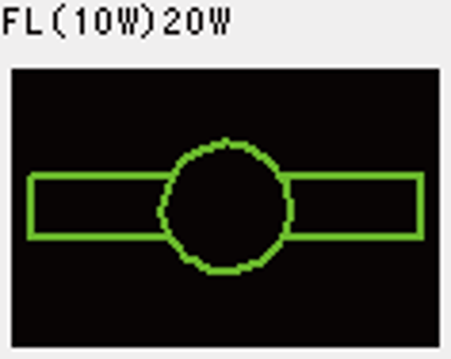 JS楽打に搭載されている蛍光灯「FL（10W）20W」ver1のシンボル