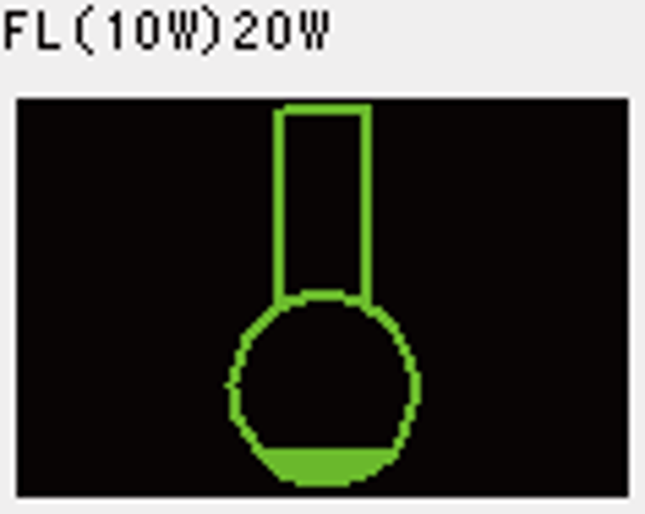 JS楽打に搭載されている蛍光灯「FL（10W）20W」ver2のシンボル