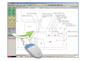 水道CAD「申請くん」でマウス１つで作図した図面