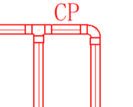 申請くんｆ設備で作図したCP管の継手