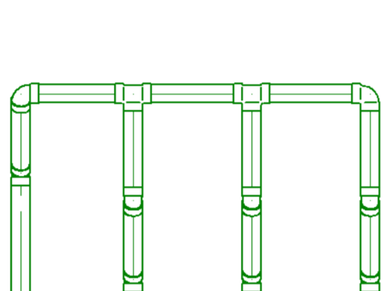 申請くんｆ設備で作図した斜め45度の配管２