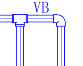 申請くんｆ設備で作図したVB管の継手